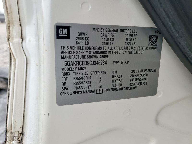Продаж на аукціоні авто 2012 Buick Enclave, vin: 5GAKRCED9CJ346284, номер лоту: 41584276