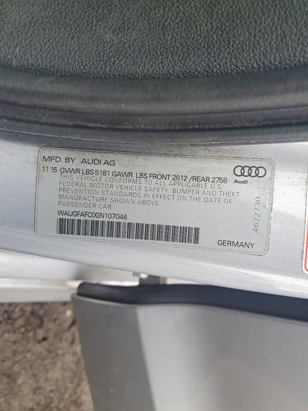 46393036 :رقم المزاد ، WAUGFAFC0GN107046 vin ، 2016 Audi A6 مزاد بيع