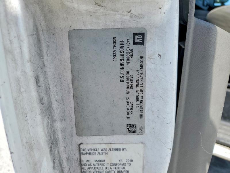 Auction sale of the 2019 Chevrolet Express, vin: 1HA0GRFG3KN001519, lot number: 64655236
