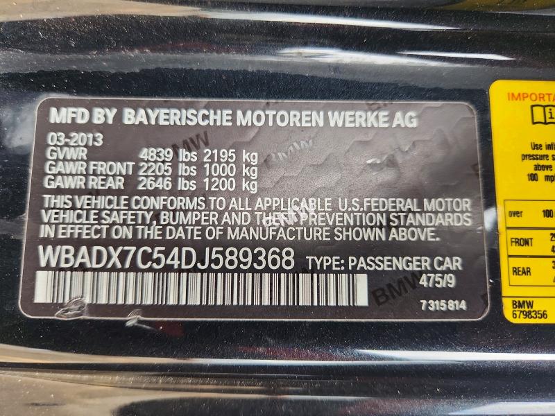 Aukcja sprzedaży 2013 Bmw 335, vin: WBADX7C54DJ589368, numer aukcji: 47366656