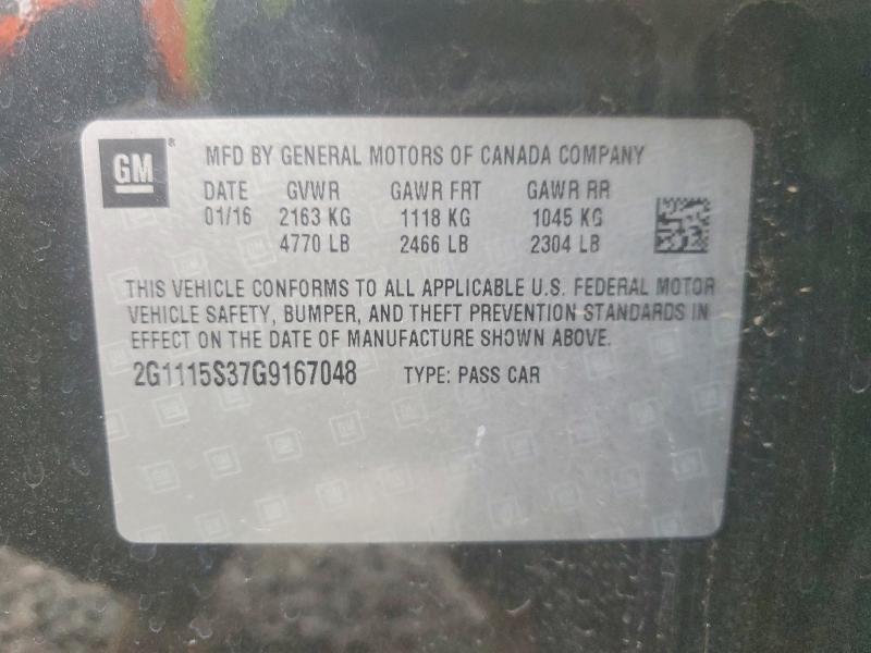 Aukcja sprzedaży 2016 Chevrolet Impala, vin: 2G1115S37G9167048, numer aukcji: 47416686