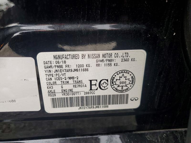 Aukcja sprzedaży 2018 Infiniti Q50, vin: JN1EV7AR9JM611686, numer aukcji: 46117606