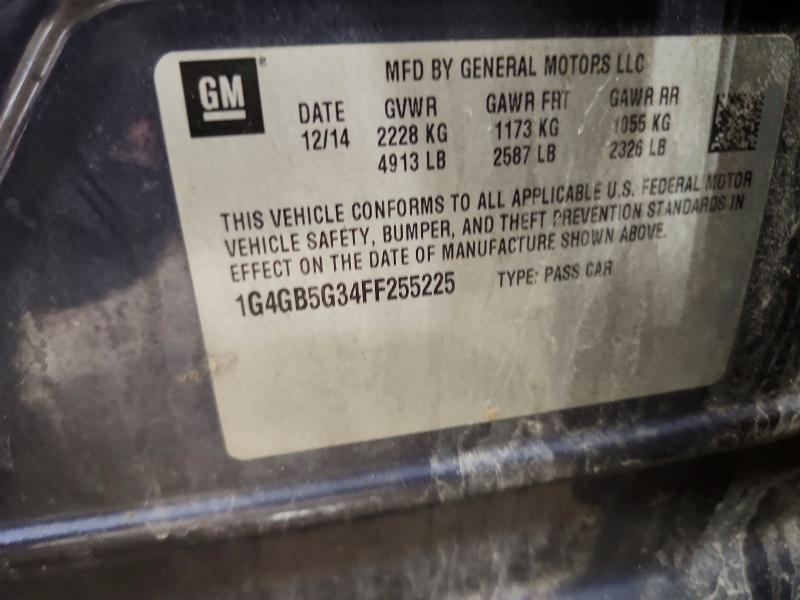 46082506 :رقم المزاد ، 1G4GB5G34FF255225 vin ، 2015 Buick Lacrosse مزاد بيع