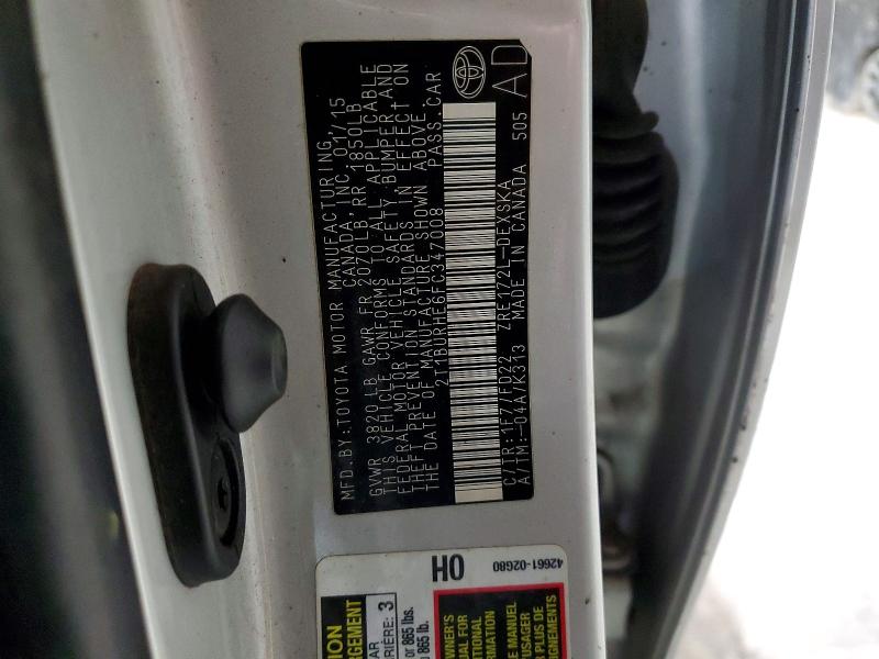 Продажа на аукционе авто 2015 Toyota Corolla, vin: 2T1BURHE6FC347008, номер лота: 47161106
