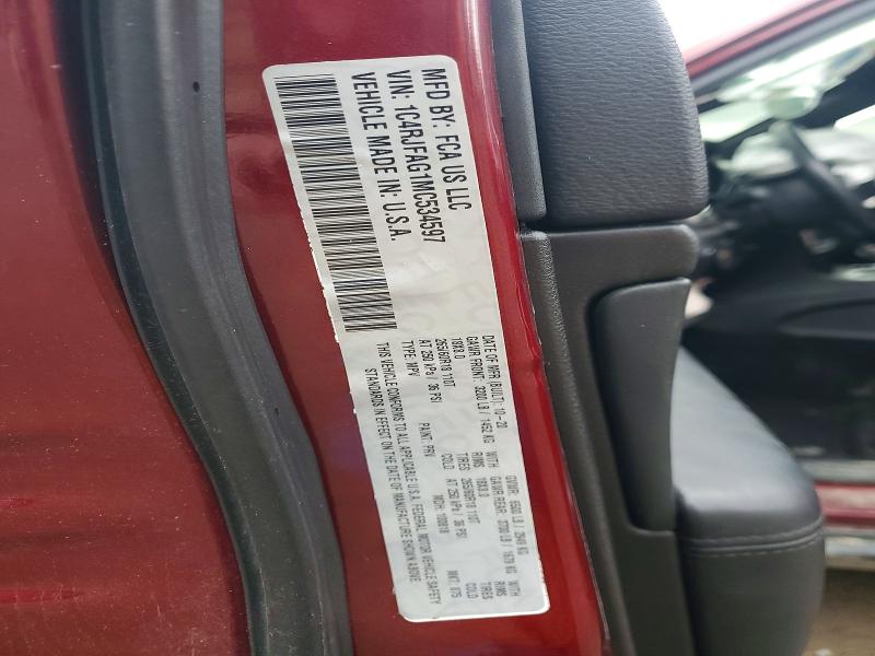 Aukcja sprzedaży 2021 Jeep Grand Cherokee, vin: 1C4RJFAG1MC534597, numer aukcji: 46176976