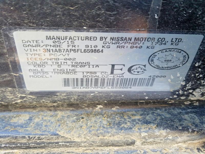 Aukcja sprzedaży 2015 Nissan Sentra, vin: 3N1AB7AP6FL659864, numer aukcji: 47590246