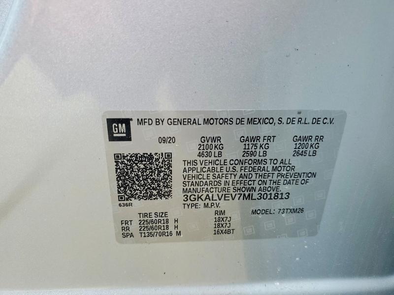 Aukcja sprzedaży 2021 Gmc Terrain, vin: 3GKALVEV7ML301813, numer aukcji: 47870796