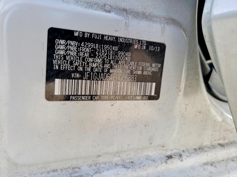 Aukcja sprzedaży 2014 Subaru Impreza, vin: JF1GJAD64EH006883, numer aukcji: 46394266