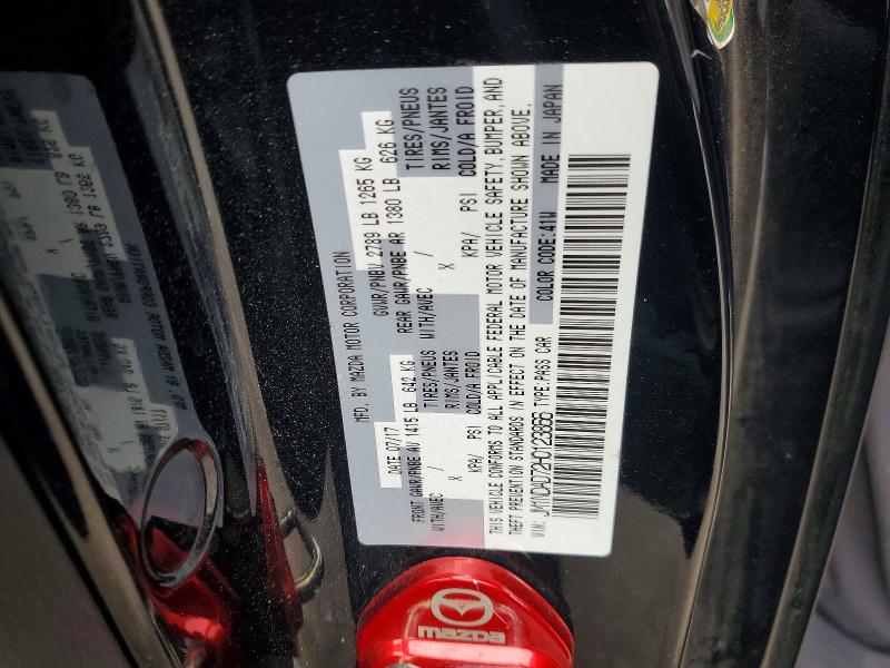 48431466 :رقم المزاد ، JM1NDAD72H0123866 vin ، 2017 Mazda Mx-5 Miata مزاد بيع