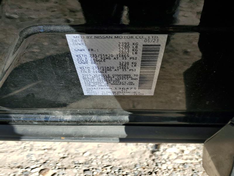 Aukcja sprzedaży 2023 Nissan Murano, vin: 5N1AZ2BS0PC136475, numer aukcji: 47639466