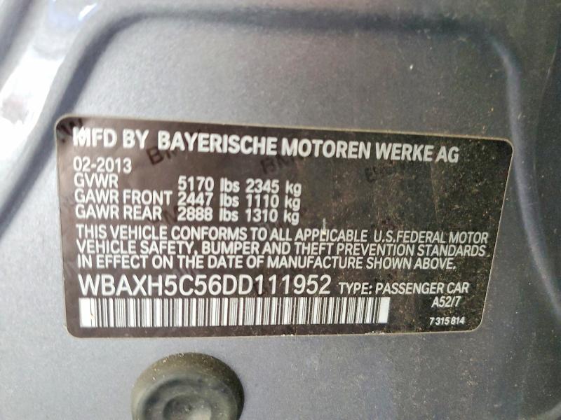 Продажа на аукционе авто 2013 Bmw 528, vin: WBAXH5C56DD111952, номер лота: 42078006