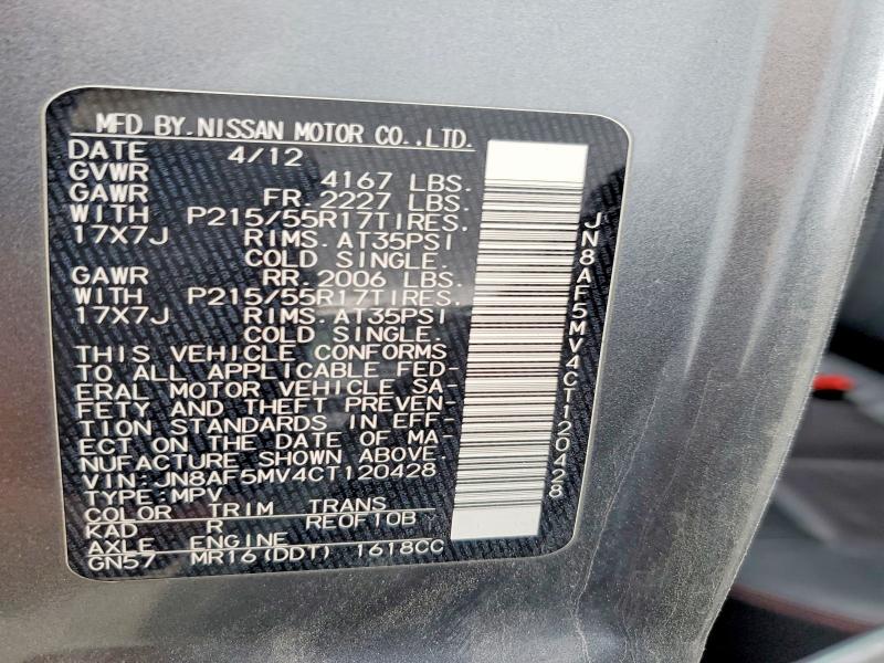 Aukcja sprzedaży 2013 Nissan Juke, vin: JN8AF5MV4CT120428, numer aukcji: 48020816