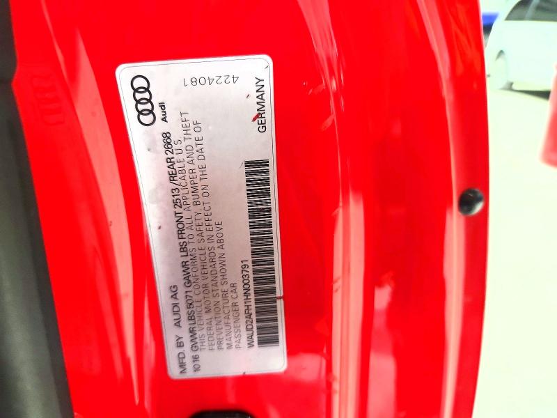 41645696 :رقم المزاد ، WAUD2AFH1HN003791 vin ، 2017 Audi A5 مزاد بيع