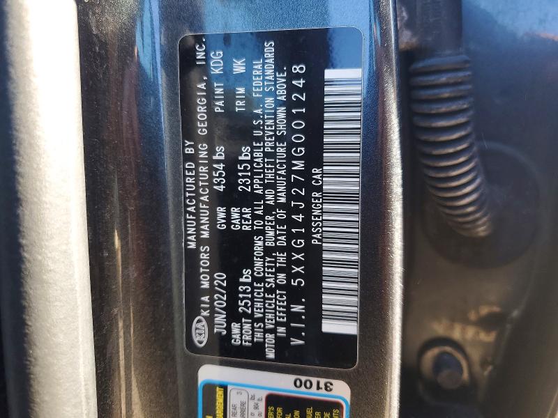 Aukcja sprzedaży 2021 Kia K5, vin: 5XXG14J27MG001248, numer aukcji: 47268806