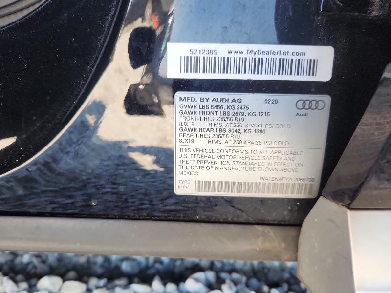 Aukcja sprzedaży 2020 Audi Q5, vin: WA1BNAFY2L2069708, numer aukcji: 46934306