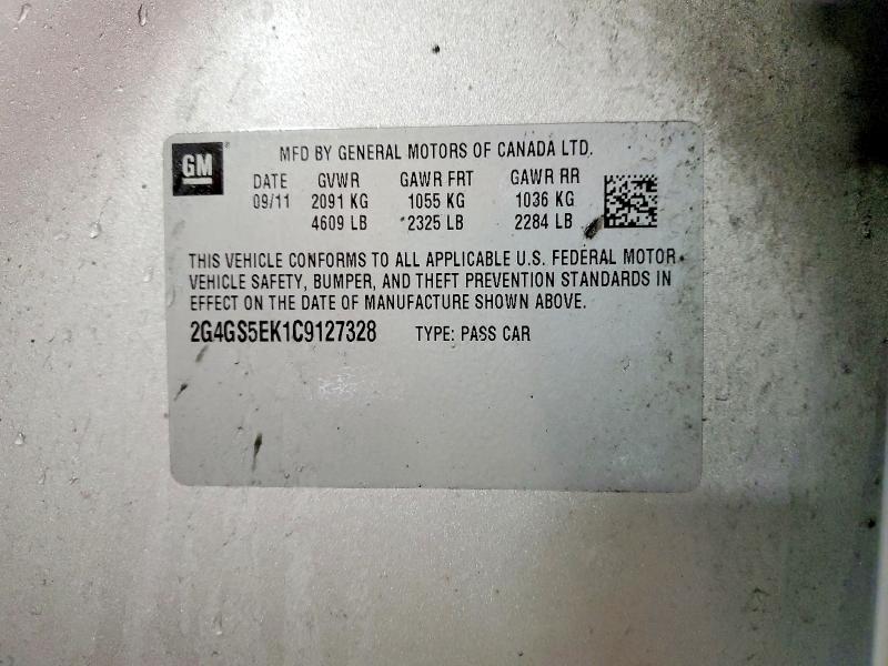 46577386 :رقم المزاد ، 2G4GS5EK1C9127328 vin ، 2012 Buick Regal مزاد بيع