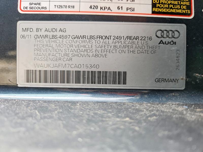 Продаж на аукціоні авто 2012 Audi A3, vin: WAUKJAFM7CA015340, номер лоту: 78666045