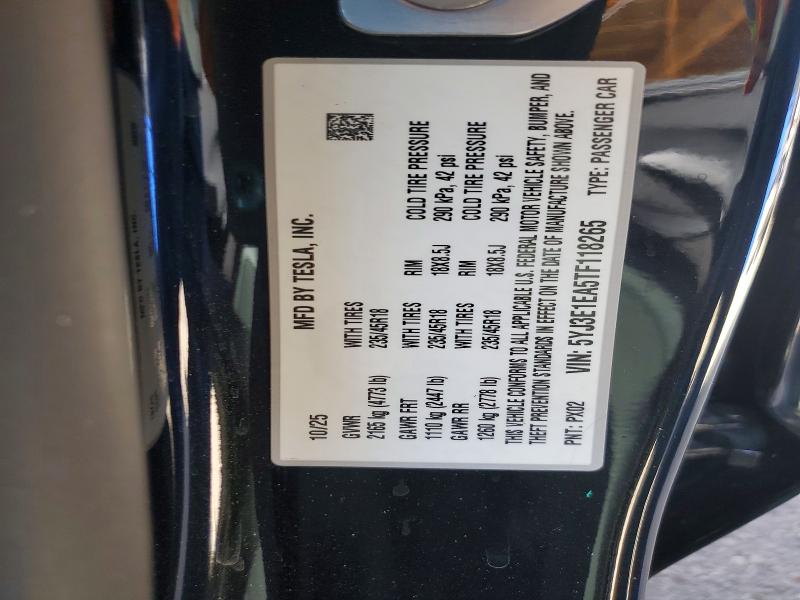 45668466 :رقم المزاد ، 5YJ3E1EA5TF118265 vin ، 2026 Tesla Model 3 مزاد بيع