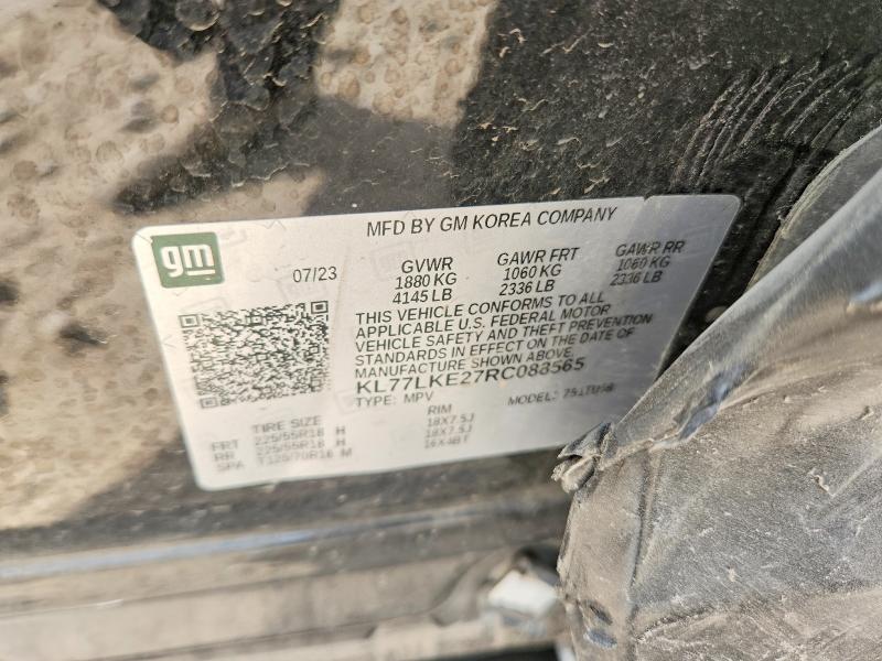 2024 Chevrolet Trax მანქანა იყიდება აუქციონზე, vin: KL77LKE27RC088565, აუქციონის ნომერი: 41885436