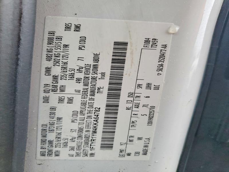 79702475 :رقم المزاد ، 1FTYR1YM4KKA64782 vin ، 2019 Ford Transit مزاد بيع