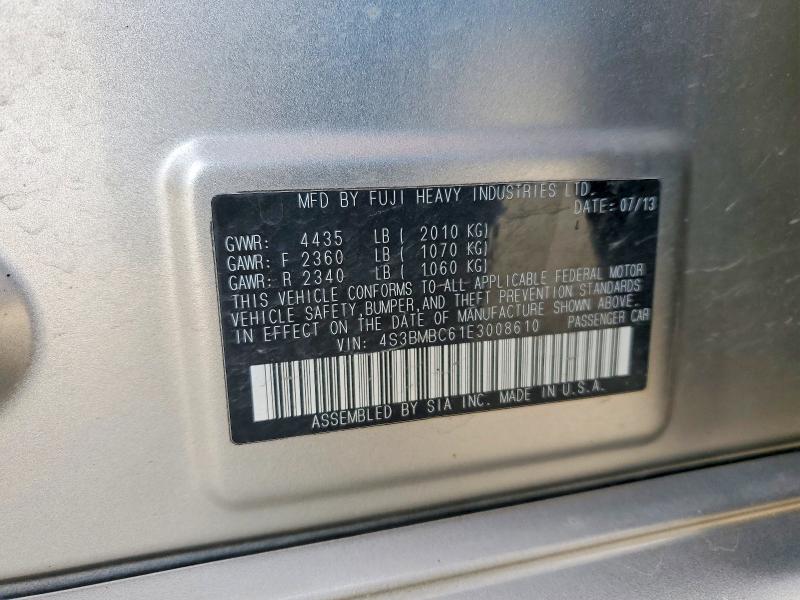 47714906 :رقم المزاد ، 4S3BMBC61E3008610 vin ، 2014 Subaru Legacy مزاد بيع