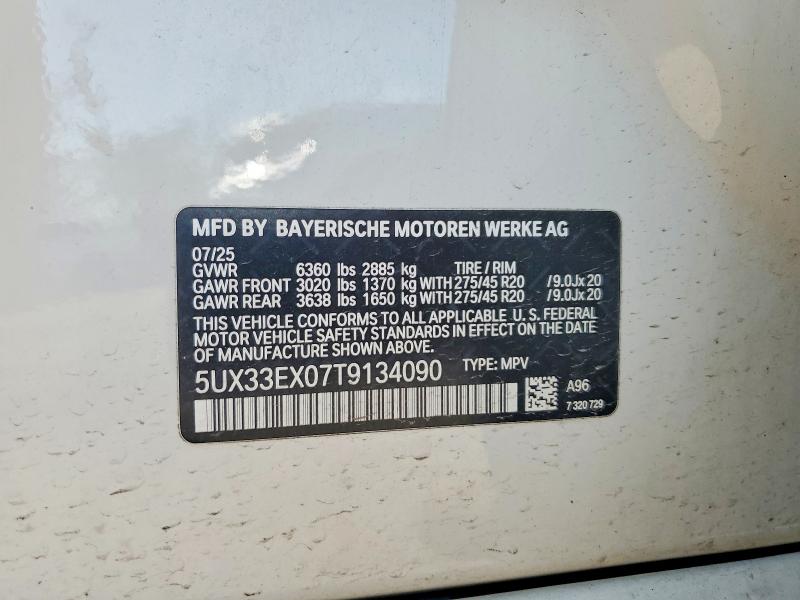Продаж на аукціоні авто 2026 Bmw X6, vin: 5UX33EX07T9134090, номер лоту: 47906266