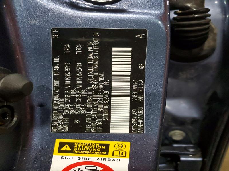 45867636 :رقم المزاد ، 5TDDKRFH9FS085469 vin ، 2015 Toyota Highlander مزاد بيع