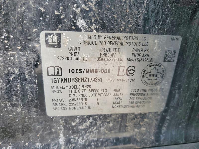 Продажа на аукционе авто 2017 Cadillac Xt5, vin: 1GYKNDRS8HZ179251, номер лота: 46552406