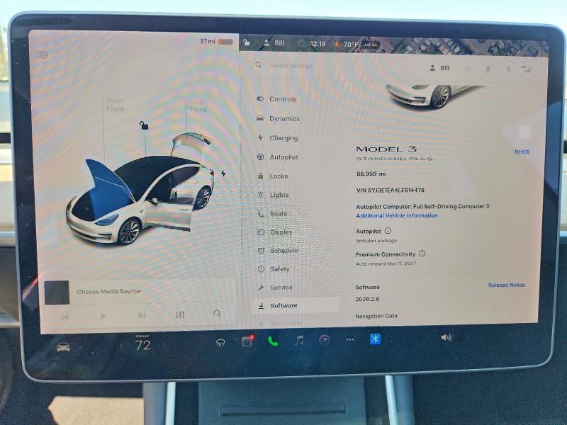 Продажа на аукционе авто 2020 Tesla Model 3, vin: 5YJ3E1EA4LF614478, номер лота: 46398346