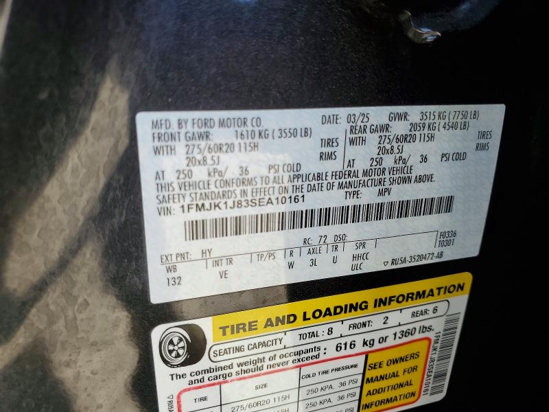 Aukcja sprzedaży 2025 Ford Expedition, vin: 1FMJK1J83SEA10161, numer aukcji: 45450226