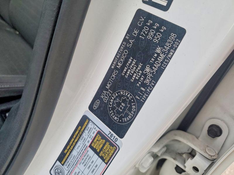 45761276 :رقم المزاد ، 3KPF54AD4ME348398 vin ، 2021 Kia Forte مزاد بيع