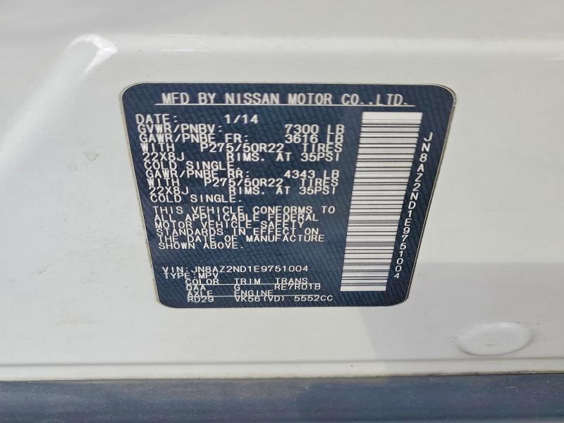 Продажа на аукционе авто 2014 Infiniti Qx80, vin: JN8AZ2ND1E9751004, номер лота: 47516716