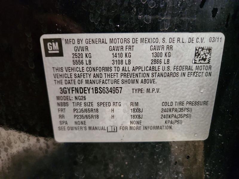 Продажа на аукционе авто 2011 Cadillac Srx, vin: 3GYFNDEY1BS634957, номер лота: 41642396