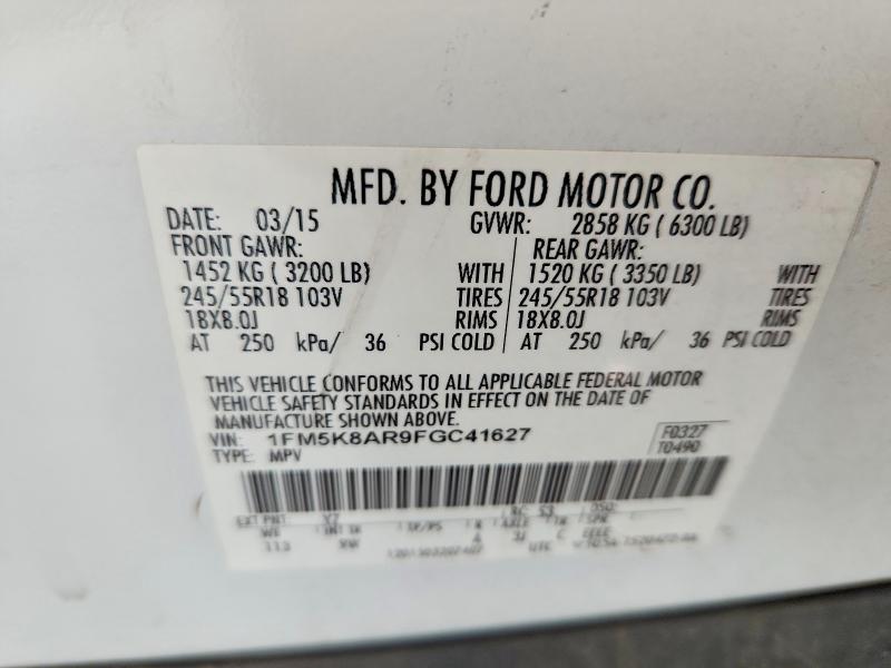 Aukcja sprzedaży 2015 Ford Explorer, vin: 1FM5K8AR9FGC41627, numer aukcji: 47355296