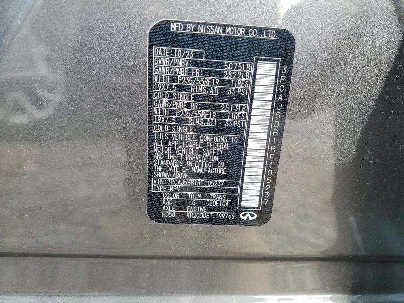 Aukcja sprzedaży 2024 Infiniti Qx50, vin: 3PCAJ5BB1RF105237, numer aukcji: 46874186