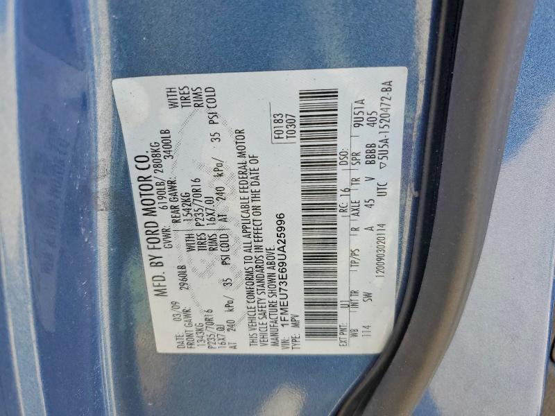 46525166 :رقم المزاد ، 1FMEU73E69UA25996 vin ، 2009 Ford Explorer مزاد بيع
