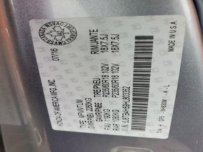 76975765 :رقم المزاد ، 5J8TB4H59HL803352 vin ، 2017 Acura Rdx مزاد بيع