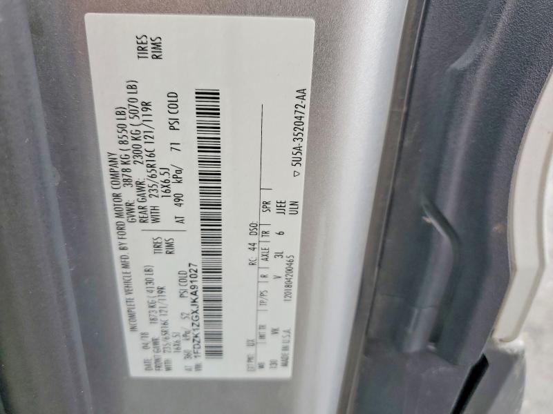 Продаж на аукціоні авто 2018 Ford Transit, vin: 1FDZK1ZGXJKA91027, номер лоту: 49584046