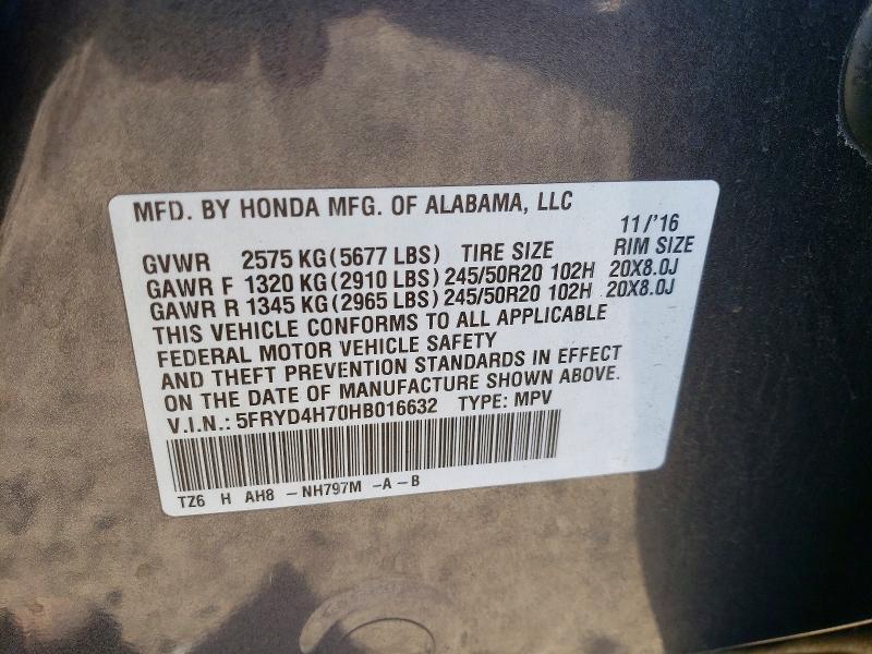 Auction sale of the 2017 Acura Mdx, vin: 5FRYD4H70HB016632, lot number: 79318135