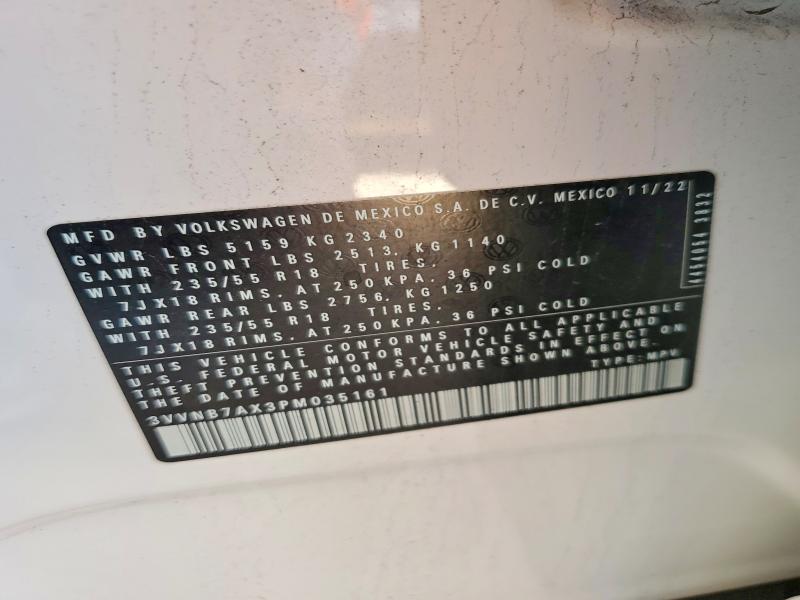 2023 Volkswagen Tiguan მანქანა იყიდება აუქციონზე, vin: 3VVNB7AX3PM035161, აუქციონის ნომერი: 47651186