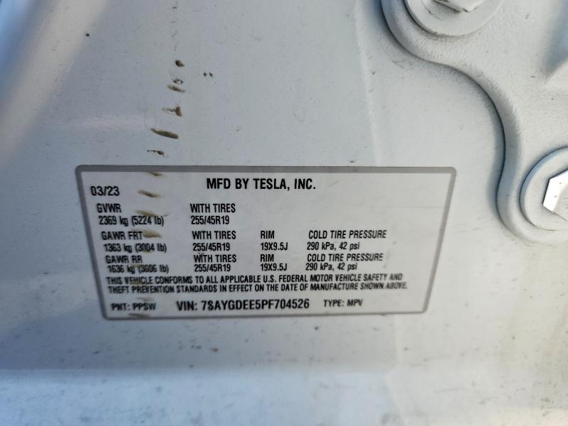 Aukcja sprzedaży 2023 Tesla Model Y, vin: 7SAYGDEE5PF704526, numer aukcji: 47268036