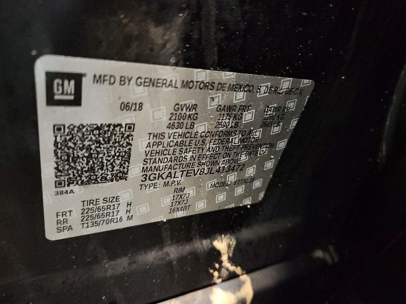 46530826 :رقم المزاد ، 3GKALTEV8JL413472 vin ، 2018 Gmc Terrain مزاد بيع