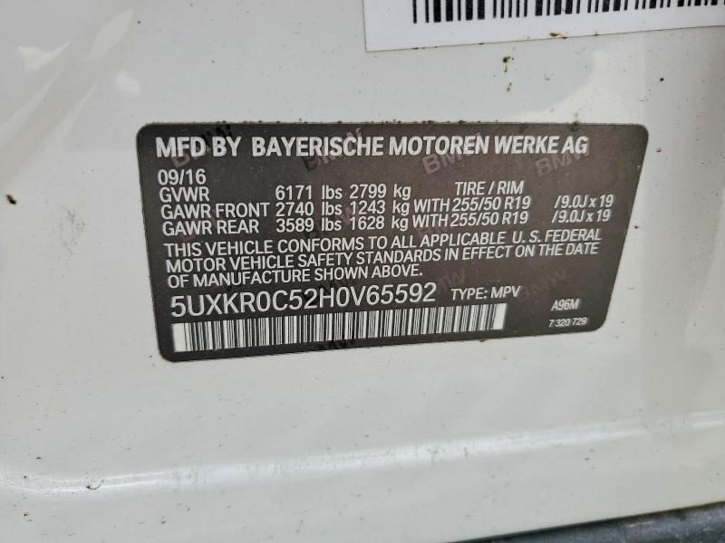Продаж на аукціоні авто 2017 Bmw X5, vin: 5UXKR0C52H0V65592, номер лоту: 79770285