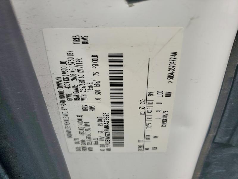 Продаж на аукціоні авто 2021 Ford Transit, vin: 1FDBW5Z87MKA79928, номер лоту: 79990785