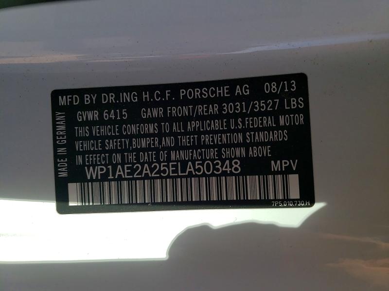 Aukcja sprzedaży 2014 Porsche Cayenne, vin: WP1AE2A25ELA50348, numer aukcji: 46138876