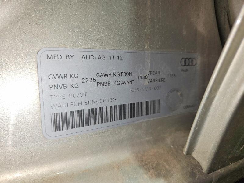 2013 Audi A4 მანქანა იყიდება აუქციონზე, vin: WAUFFCFL5DN030130, აუქციონის ნომერი: 46319046