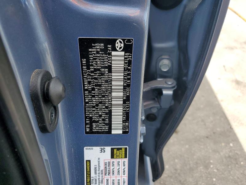 45669046 :رقم المزاد ، 5YFB4MDE7PP017680 vin ، 2023 Toyota Corolla مزاد بيع