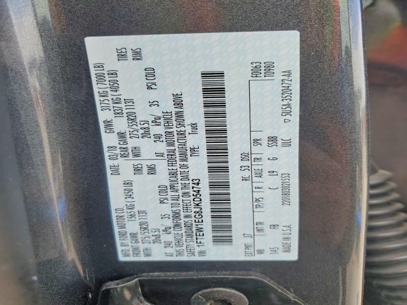 Продаж на аукціоні авто 2018 Ford F150, vin: 1FTEW1EG8JKD54743, номер лоту: 47622196