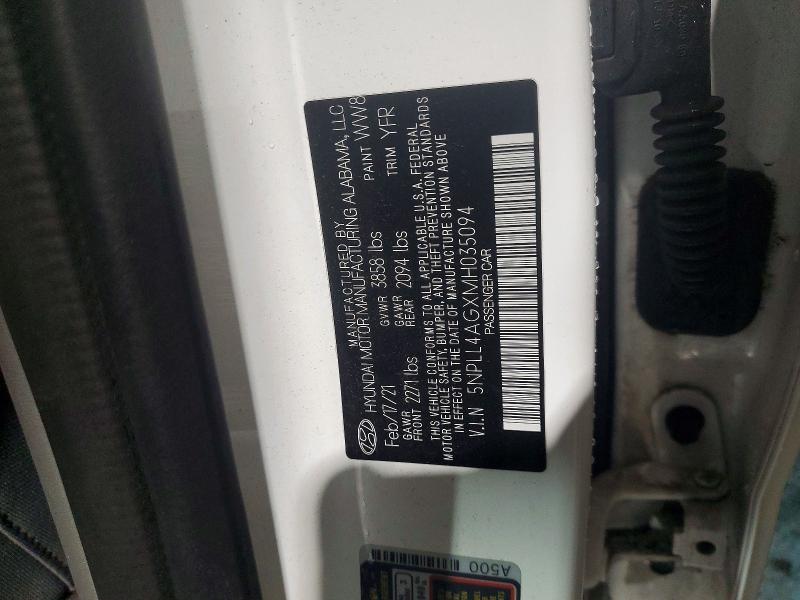 Aukcja sprzedaży 2021 Hyundai Elantra, vin: 5NPLL4AGXMH035094, numer aukcji: 45734996