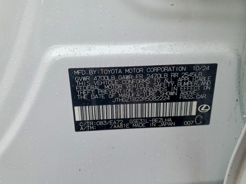 Aukcja sprzedaży 2024 Lexus Is 350, vin: JTHGZ1B22R5082224, numer aukcji: 79128105